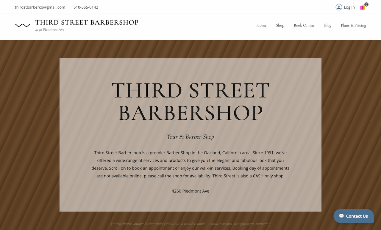 BARBERSHOP · OAKLAND CA — before